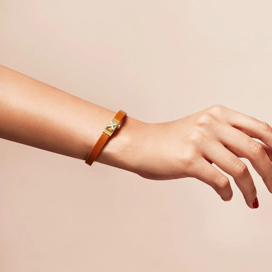 Bracelet cuir femme camel