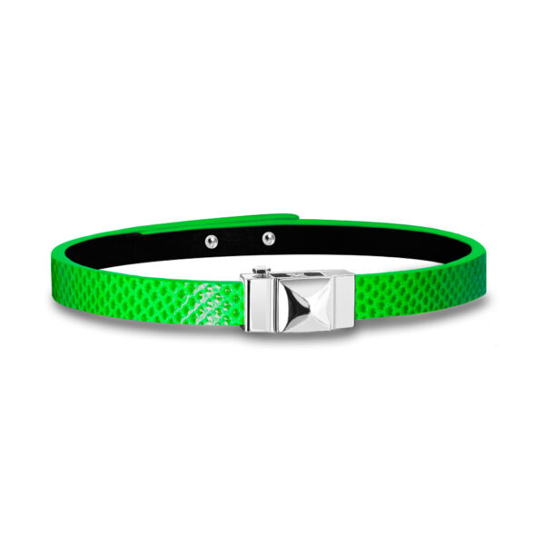 Bracelet en serpent d'eau vert electrique