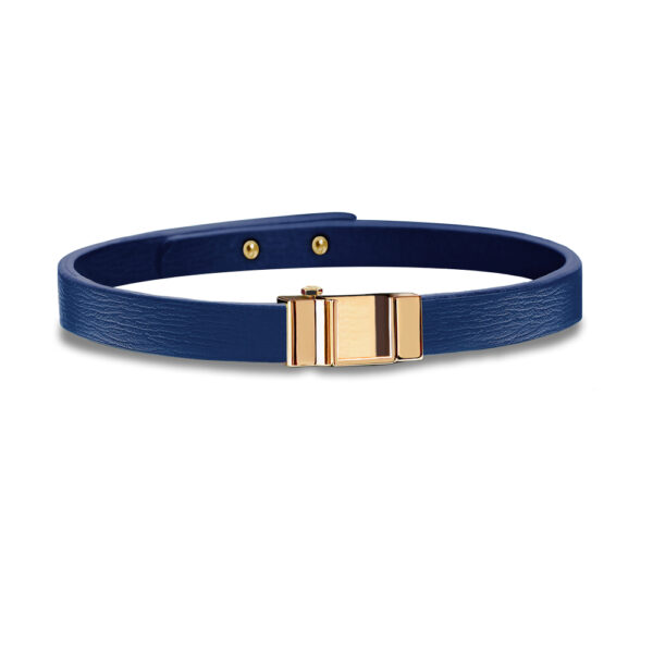 Monture bracelet simple tour veau bleu marine