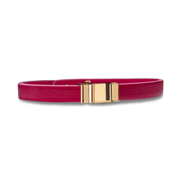 Monture bracelet simple tour veau framboise