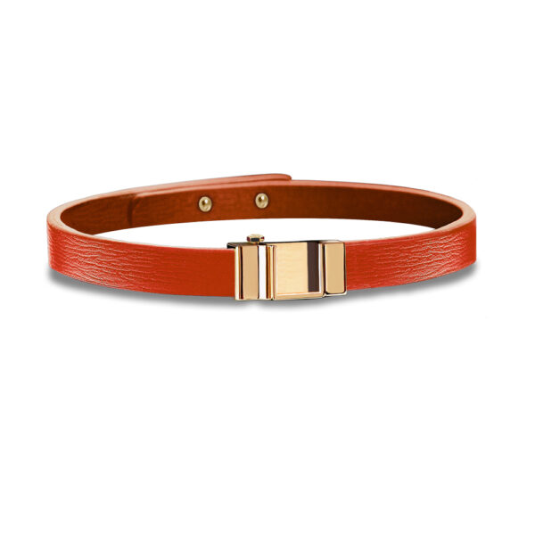 Monture bracelet simple tour veau orange