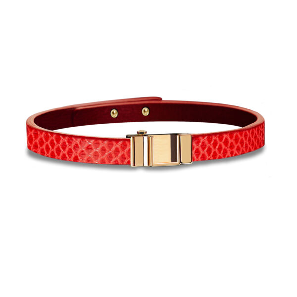 Monture bracelet simple tour serpent d'eau coquelicot