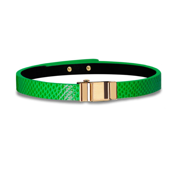 Monture bracelet simple tour serpent d'eau vert électrique