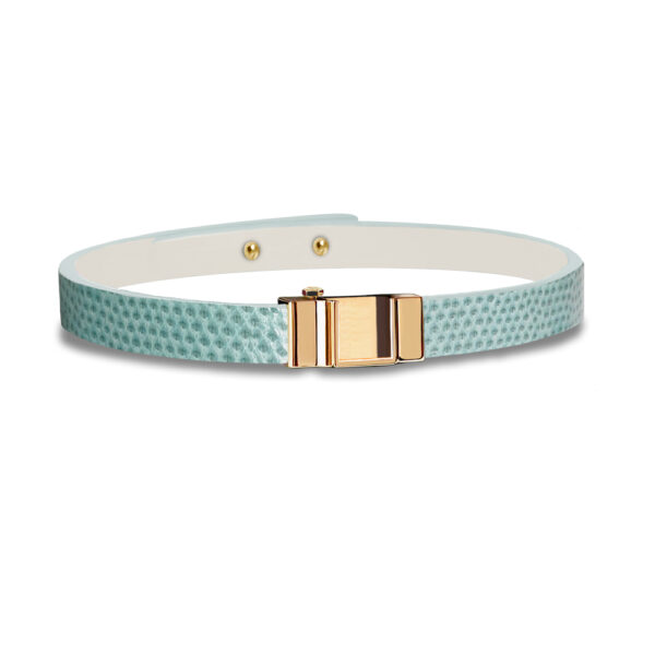 Monture bracelet simple tour serpent d'eau bleu glace