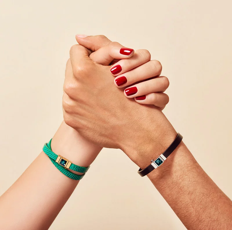 Match Lui et Elle bracelet cuir luxe