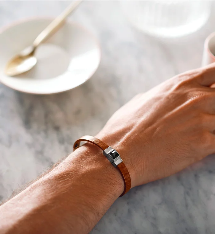 bracelet cuir homme camel
