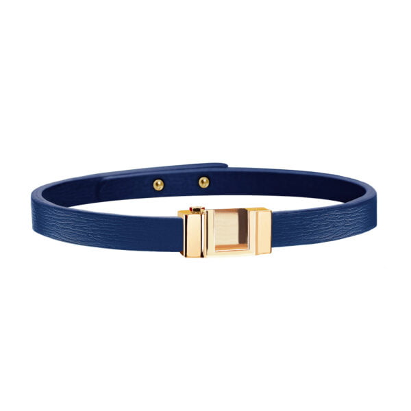 Lanière bracelet cuir bleu