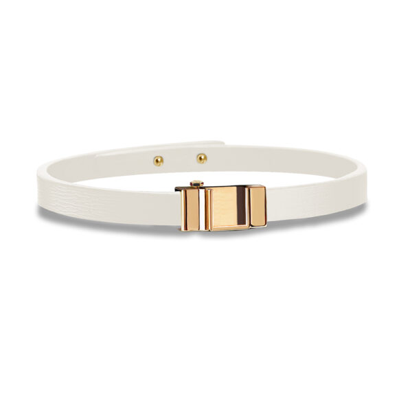 Monture bracelet simple tour veau blanc