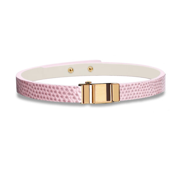 Monture bracelet simple tour serpent d'eau rose