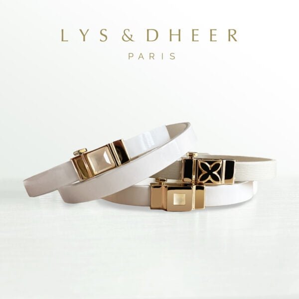 bracelets cuir blanc lys & dheer