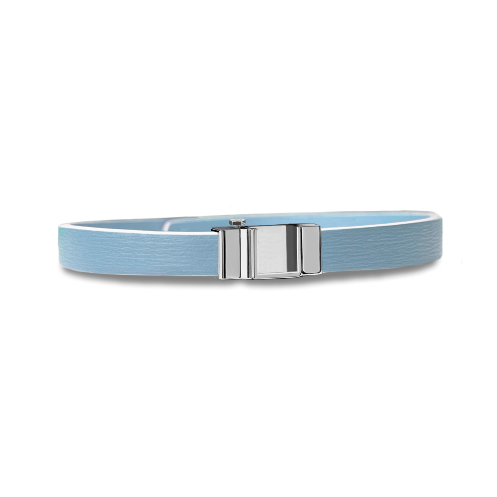 Monture bracelet simple tour veau bleu ciel