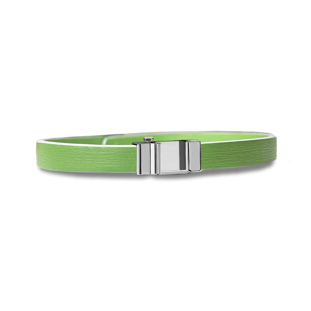 Monture bracelet simple tour veau vert pomme
